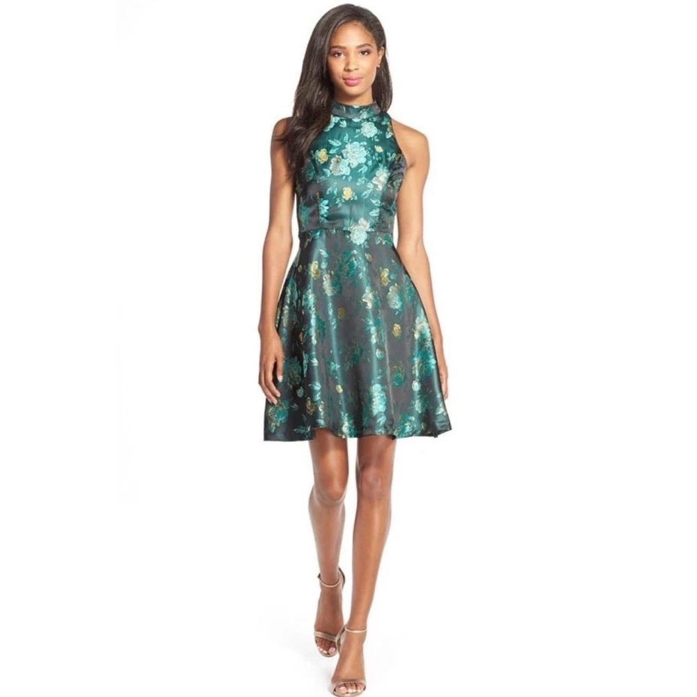 Kut From the Kloth Elegant Teal Floral Dress Size 6